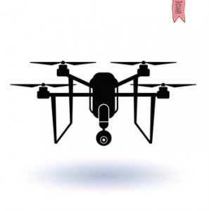 Drone with Camera icon, Vector.